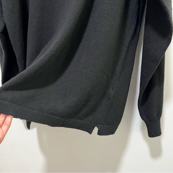 New Paolo Valenzi Women’s Wool & Cashmere Sweater  Mock Neck Size L Black - Picture 4 of 8